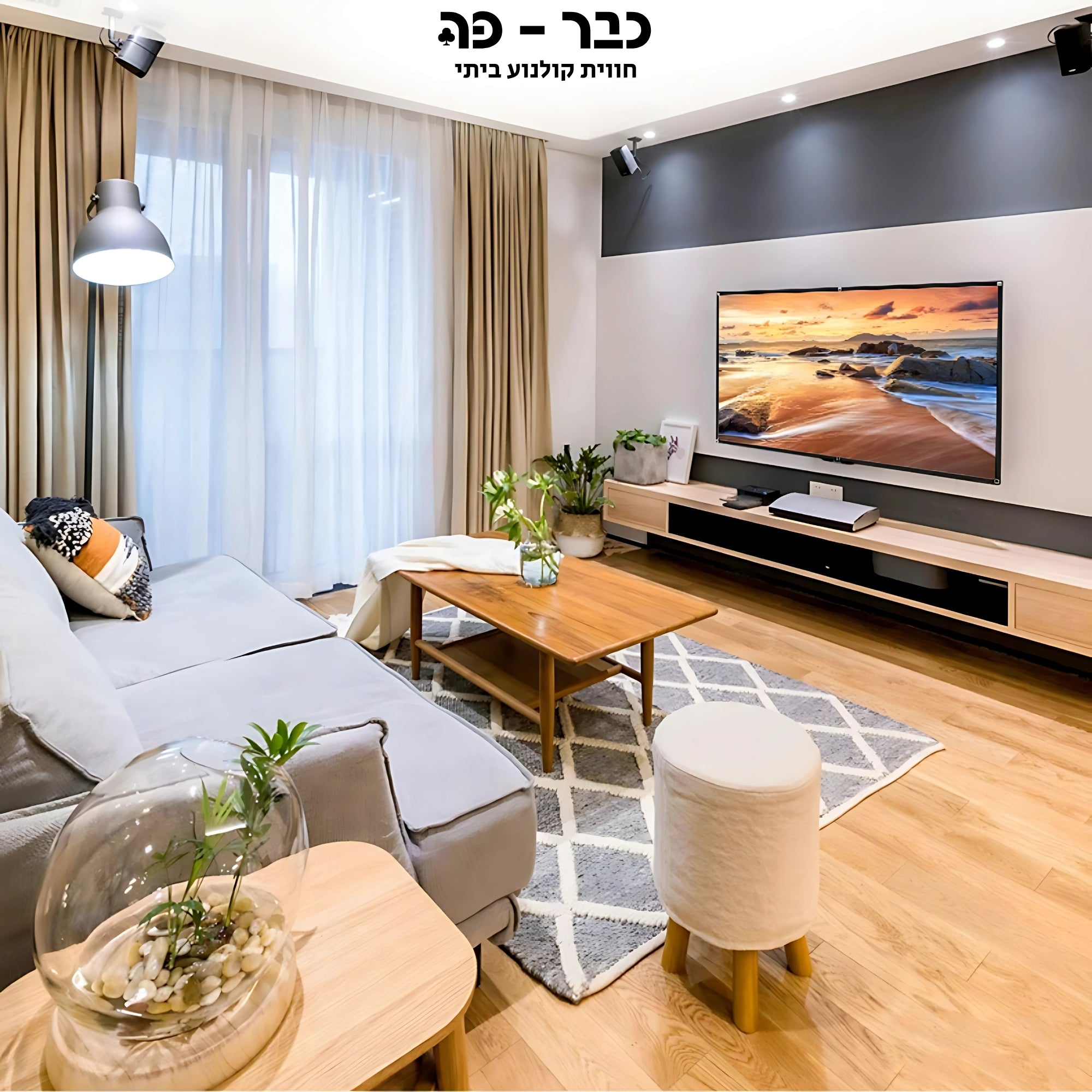 מסך מקרן - תלוי