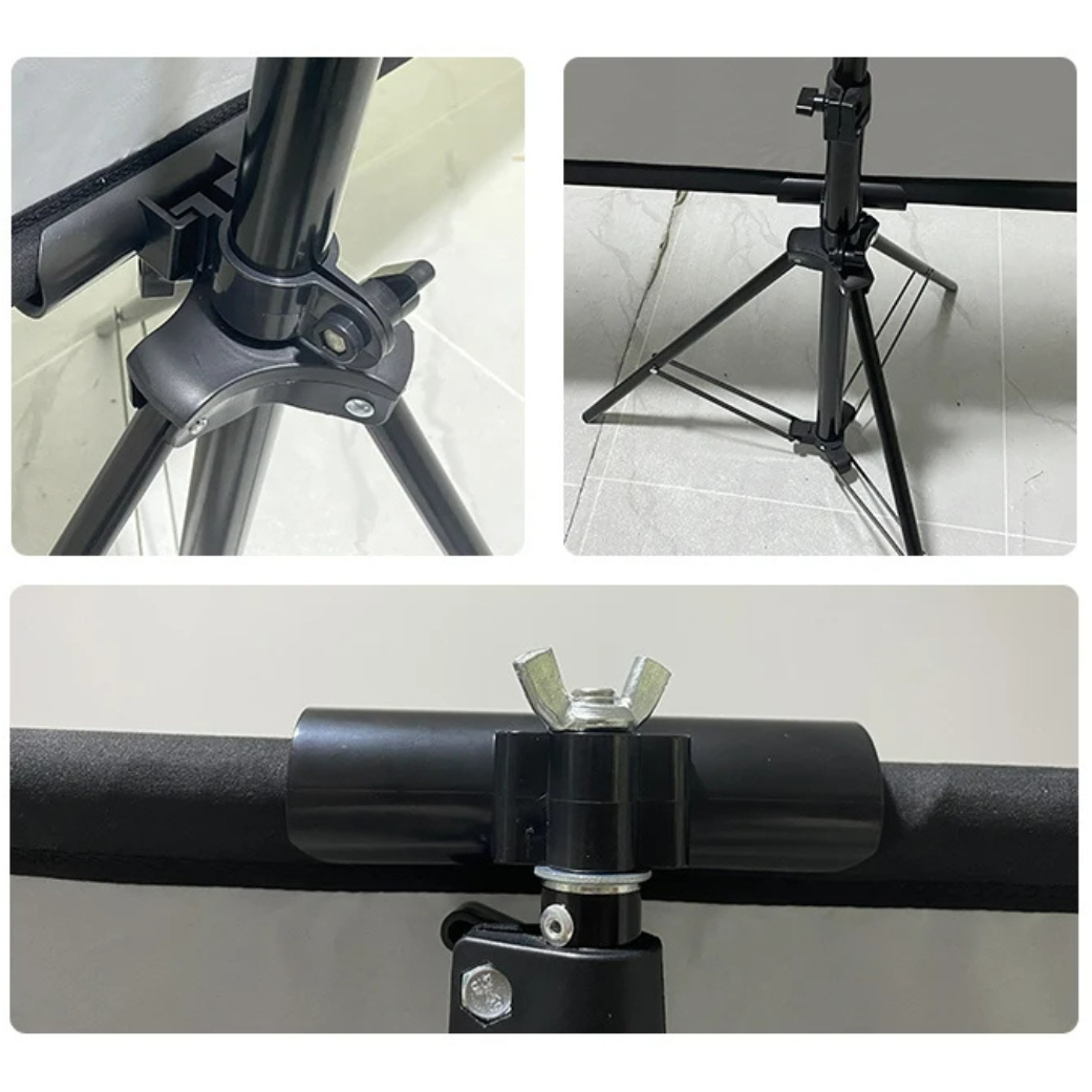 מסך מקרן עם חצובה