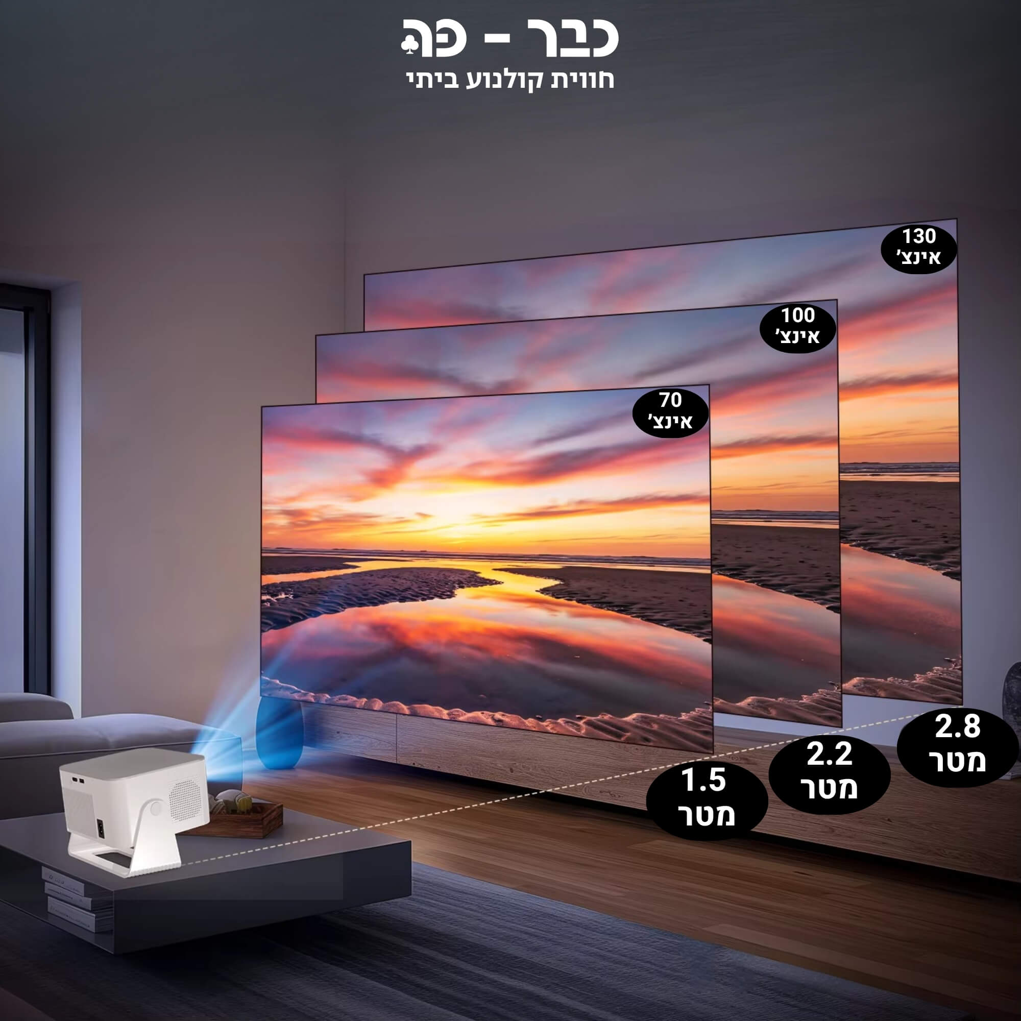 מקרן ביתי חכם עם מערכת אנדרואיד ורמקול מובנה - Magcubic Advance